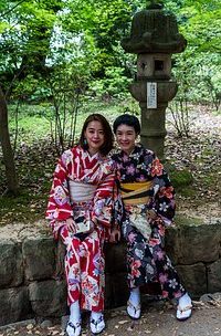 Au japon: une nouvelle étape de la vie, un kimono