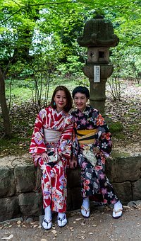 Au japon: une nouvelle étape de la vie, un kimono